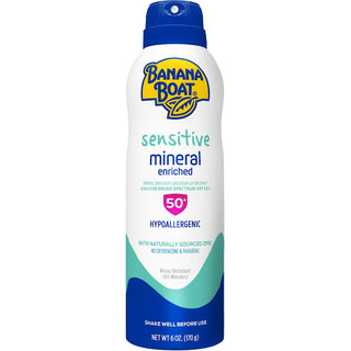 Banana Boat Sensitive Mineral Sunscreen Spray – SPF 50 (6 oz)