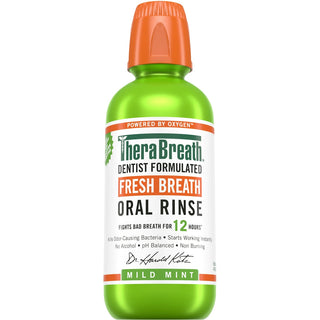 TheraBreath Oral Rinse, Fresh Mild Mint - 16 Fl Oz