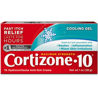 Cortizone 10 Anti-Itch Cream, Maximum Strength, Cooling Gel 1 Oz