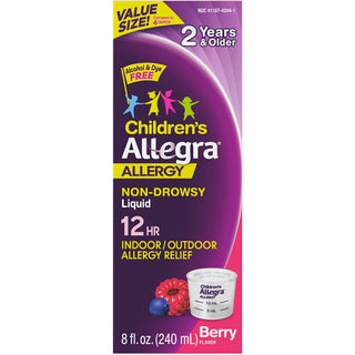 Allegra Value Size Children's Liquid Berry Flavor Allergy 8 Fl Oz