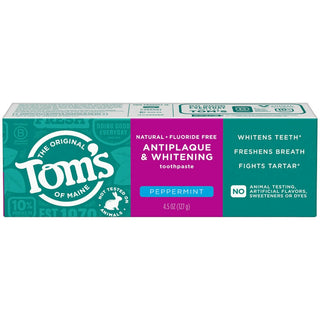 Tom's Of Maine Antiplaque & Whitening Peppermint Toothpaste 4.5 oz
