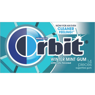 Orbit Gum Winter Mint Sugar Free Chewing Gum, Single Pack, 14 Pieces