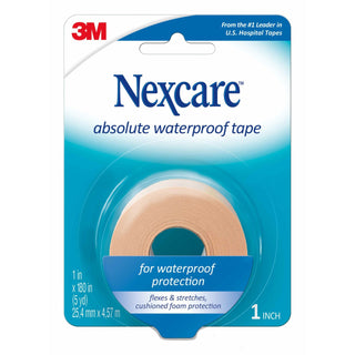 Nexcare Hospital Tape, Cushions, Absolute Waterproof, 1 Inch