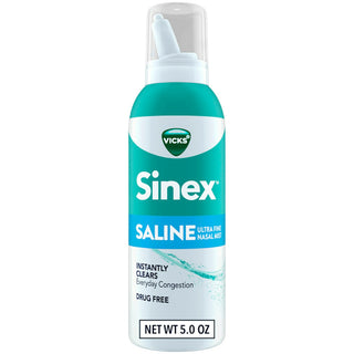 Vicks Sinex Saline Ultra Fine Nasal Mist, Drug-Free Relief, 5.0 fl oz