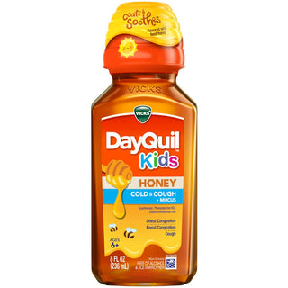 Vicks DayQuil Kids Honey Cold & Cough + Mucus (8 Fl Oz)