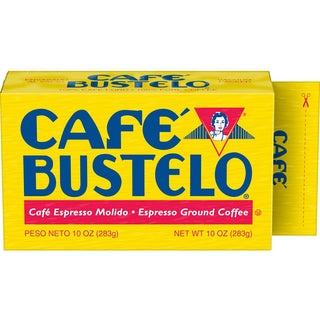 Cafe Bustelo Café Espresso Style Dark Roast Ground Coffee, Vacuum-Packed 10 Oz. Brick