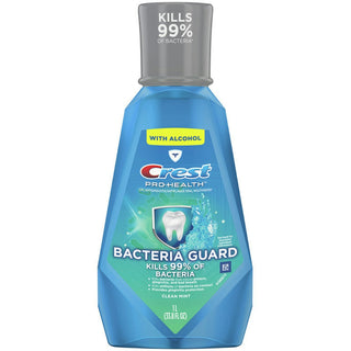 Crest Oral Mouthwash, Clean Mint, Bacteria Guard 33.8 Fl Oz