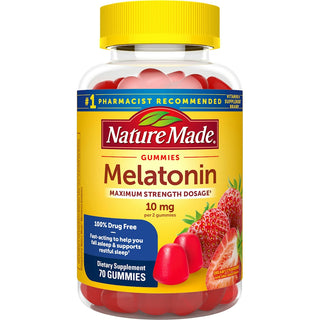Nature Made Melatonin, Maximum Strength Dosage, 10 Mg, Gummies, Dreamy Strawberry
