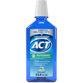 Act Cool Mint Restoring Fluoride Rinse - 33.8 Fl Oz