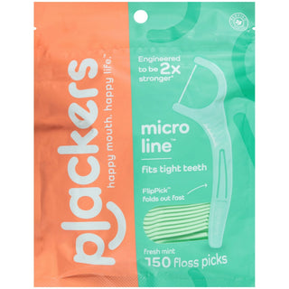 Plackers Micro  Line Fresh Mint Floss Picks 150Ea