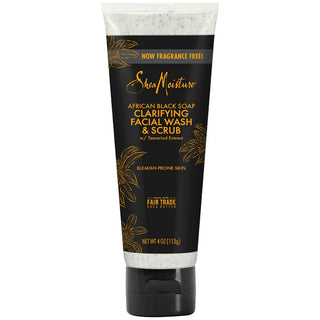 Shea Moisture African Black Soap Problem Skin Facial Wash & Scrub