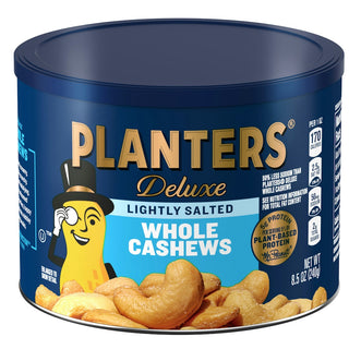 Planter's Deluxe Lightly Salted Whole Cashews 8.5 Oz Canister