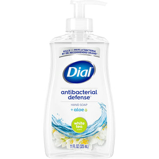 Dial Antibacterial Defense White Tea Scent + Aloe Hand Soap, 11 Fl Oz