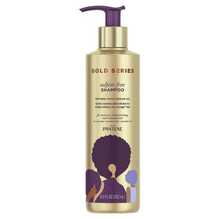 Pantene Gold Series From Sulfate Free Shampoo With Argan Oil For Curly, Coily Hair, 8.5 Fl Oz