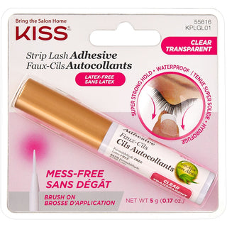 Kiss Lash Adhesive, With Aloe, Strip, Clear, 0.17 Ounce