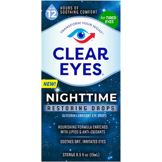 Clear Eyes Eye Drops, Glycerin/Lubricant, Nighttime ( Discontinued )
