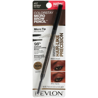 Revlon ColorStay Micro Brow Pencil - 457 Soft Black, 0.003 Oz