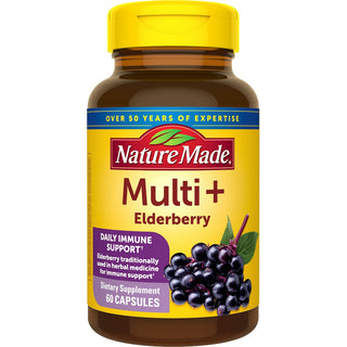 Nature Made Multi + Elderberry Capsules, Multivitamin For Women And Men