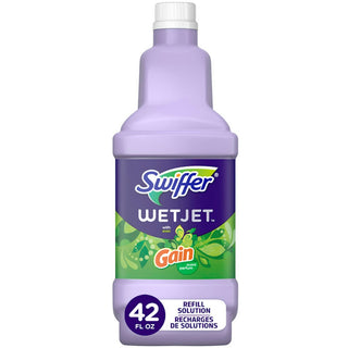 Swiffer Wet Jet Mop Refill Solution, Floor Cleaner, Gain, 1.25 L 42.2 Fl Oz