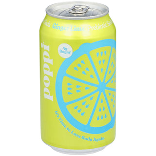 Poppi Ginger Lime Prebiotic Soda - 12 Fl Oz Can