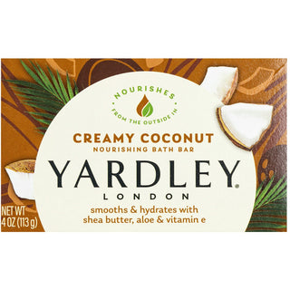 Yardley London Creamy Coconut Moisturizing Bath Bar, 4.25 Oz