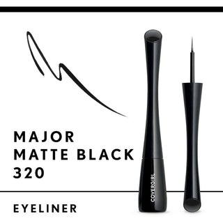 CoverGirl Get In Line Liquid Eyeliner, 320 Major Matte Black