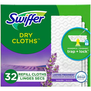 Swiffer Sweeper Dry Sweeping Pad, Multi Surface Refills For Dusters Floor Mop, With Febreze Lavender