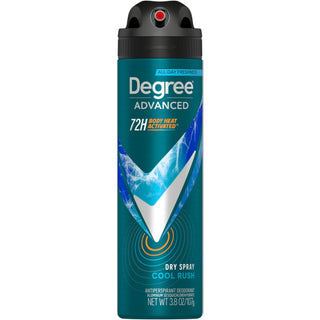 Degree Men Advanced Motionsense Cool Rush 72-Hour Antiperspirant & Deodorant Dry Spray - 3.8oz
