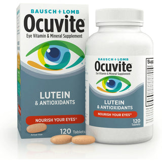 Ocuvite Eye Health Formula with Lutein – Daily Vitamin & Mineral Supplement, 120 ct