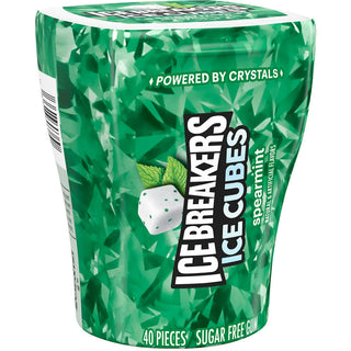 Ice Breakers Cubes Sugar Free Chewing Gum Bottle Spearmint