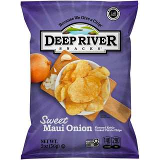 Deep River Snacks Kettle Cooked Potato Chips Sweet Maui Onion, 2 Oz