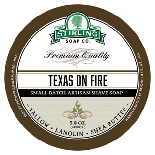 Stirling Soap Co. Texas on Fire Shave Soap Jar 5.8 oz