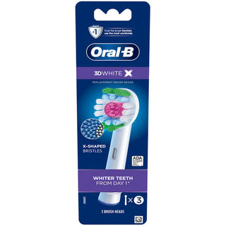 Oral B Pro White Electric Toothbrush Replacement Brush Heads 3 Ct