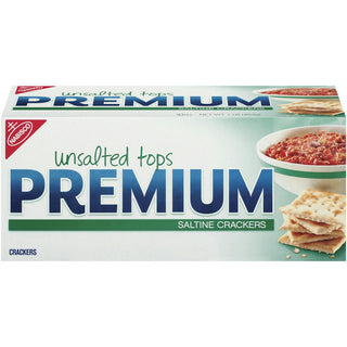 Premium Nabisco Saltine Crackers, Unsalted Tops, 1 Lb