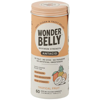 Wonderbelly 1000mg Tropical Fruit Antacid - 60ct