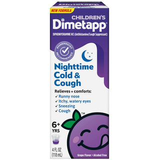 Dimetapp Nighttime Children's 6+ Yrs Grape Flavor Cold & Cough 4 Fl Oz