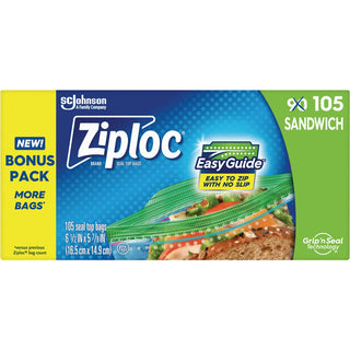 Ziploc Seal Top Bags, Sandwich, Bonus Pack