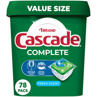 Cascade Complete Fresh Scent Dishwasher Detergent, 78 Count, 2.56 Lb