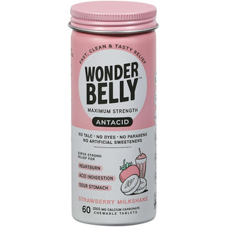 Wonderbelly Antacid Strawberry MilkShake 60 Tablets