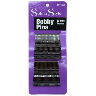Soft N Style Bobby Pins 60 Pins Bronze