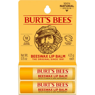 Burt's Bees  Lip Balm Original Beeswax, 2 Ct