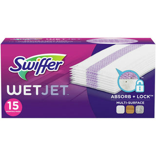 Swiffer Wet Jet Mop Cleaning Pads Refill, Floor Cleaner, 15ct