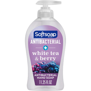 Softsoap Antibacterial Liquid Hand Soap Pump - White Tea & Berry Fusion, 11.25 Fl Oz
