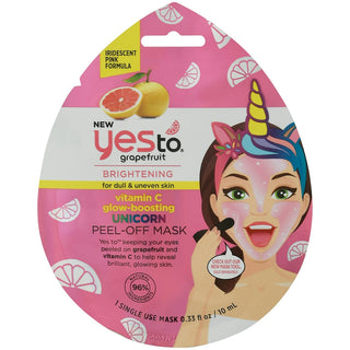 Yes To Grapefruit Peel-Off Mask, Unicorn, Brightening