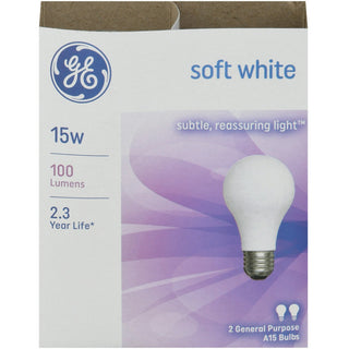GE Light Bulbs, Soft White, 15 Watts