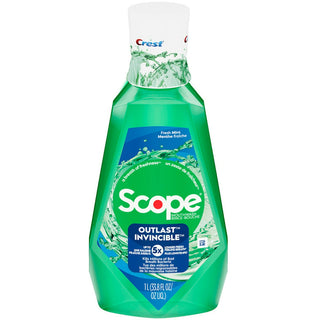 Crest Scope Outlast Mouthwash Long Lasting Mint For Fresh Breath, 33.8 Oz