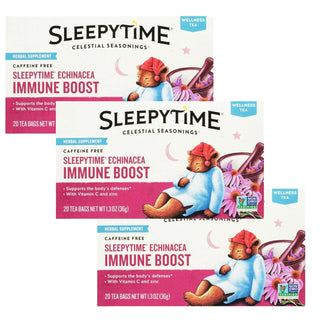 Celestial Seasonings Sleepytime Caffeine Free Echinacea Immune Boost Wellness Tea 20 Bags