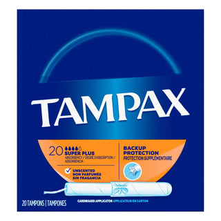 Tampax Cardboard Applicator Super Plus Absorbency Tampons