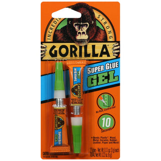 Gorilla Gel Permanent Super Glue, 0.11 Oz., 2/Pack 7820001