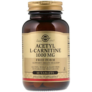 Solgar Acetyl L-Carnitine, 1,000 Mg, 30 Tablets